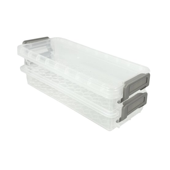 Clear Storage Box 0.33L 2 Pack