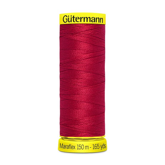Gutermann Red Maraflex Stretchy Sewing Thread 150m (156)