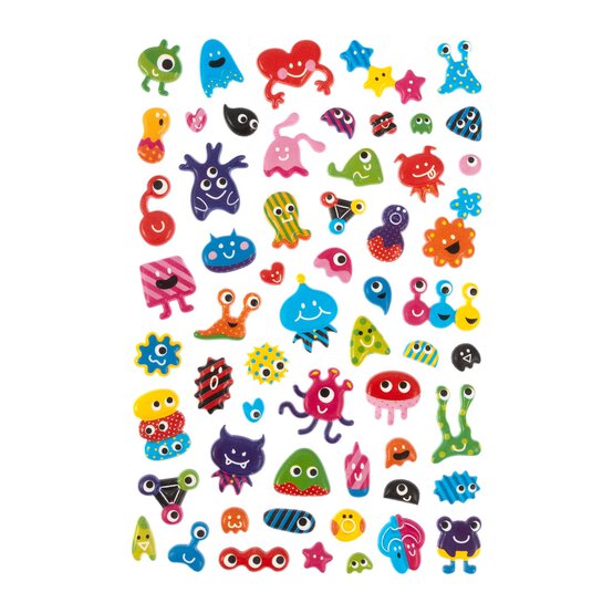 Monster Puffy Stickers
