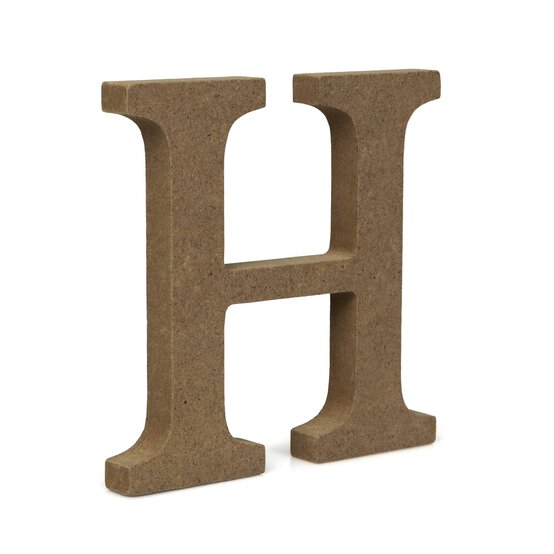 MDF Wooden Letter H 8cm