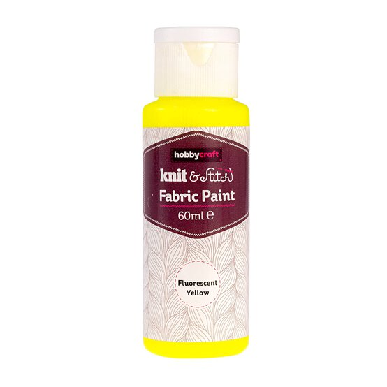 Fluorescent Yellow Fabric Paint 60ml