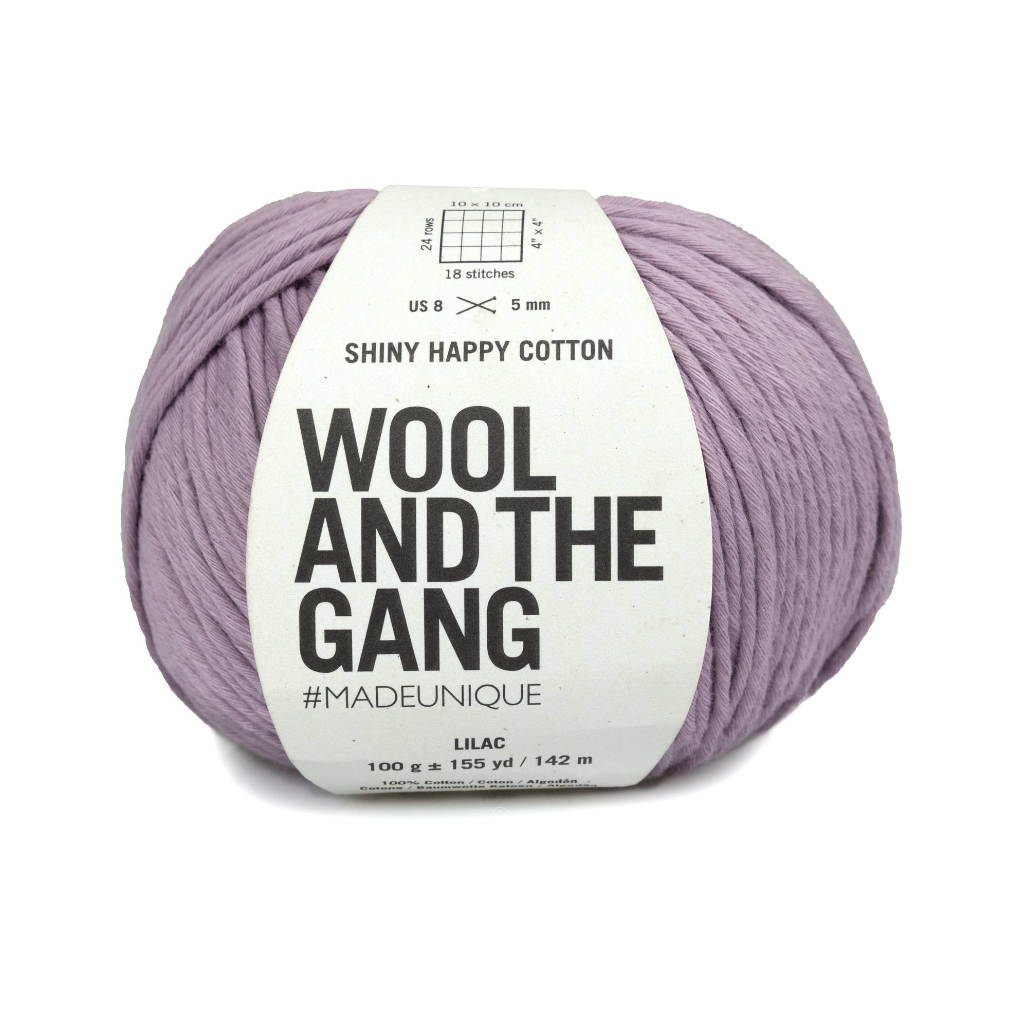 Wool and the Gang Lilac Shiny Happy Cotton 100g