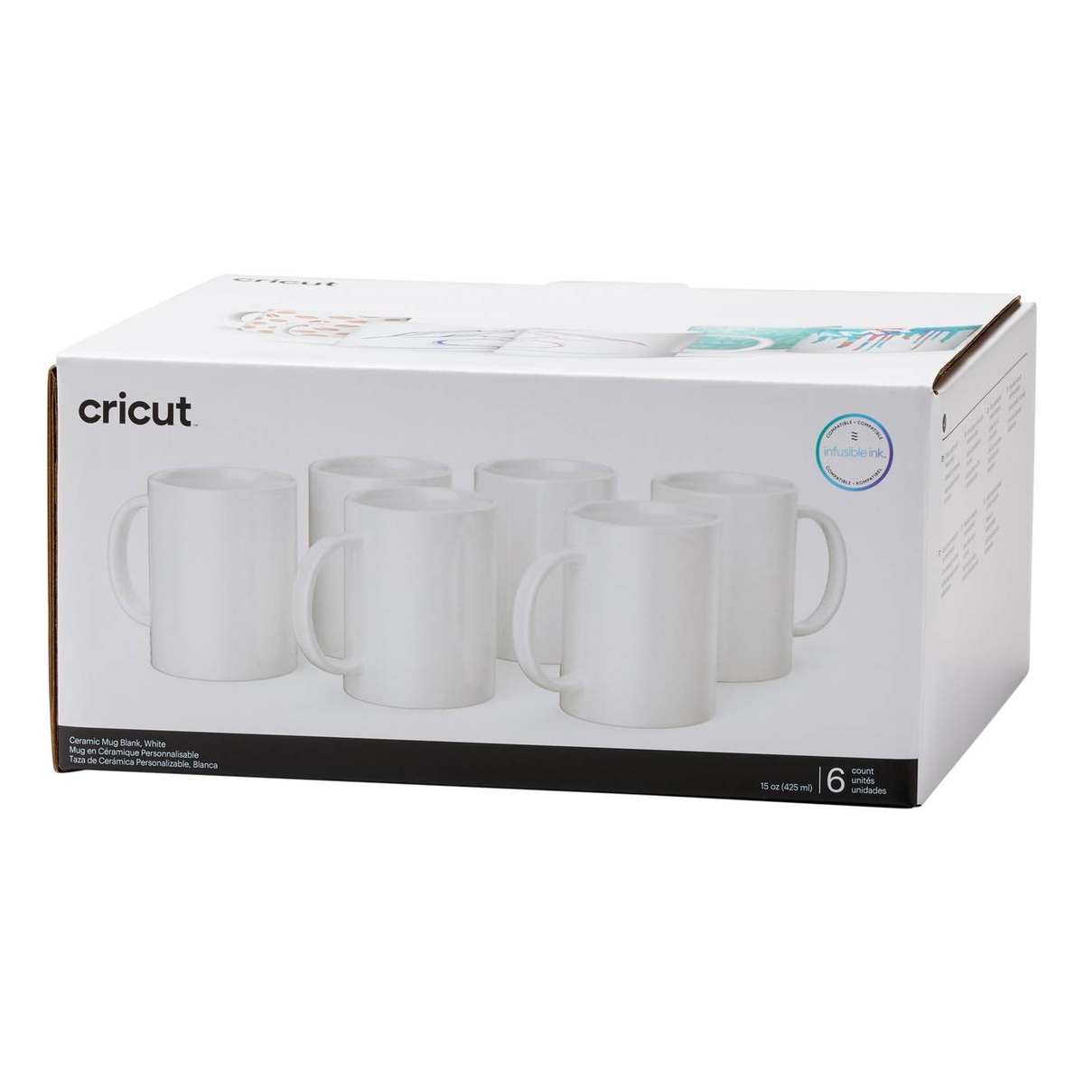 Cricut Ceramic Mug Blank 425ml 6 Pack