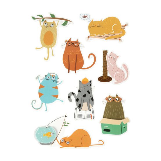 Funny Cat Card Toppers 8 Pack