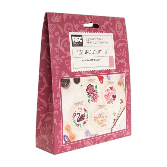 RSC Love Embroidery Hoop Kit 4 Pack