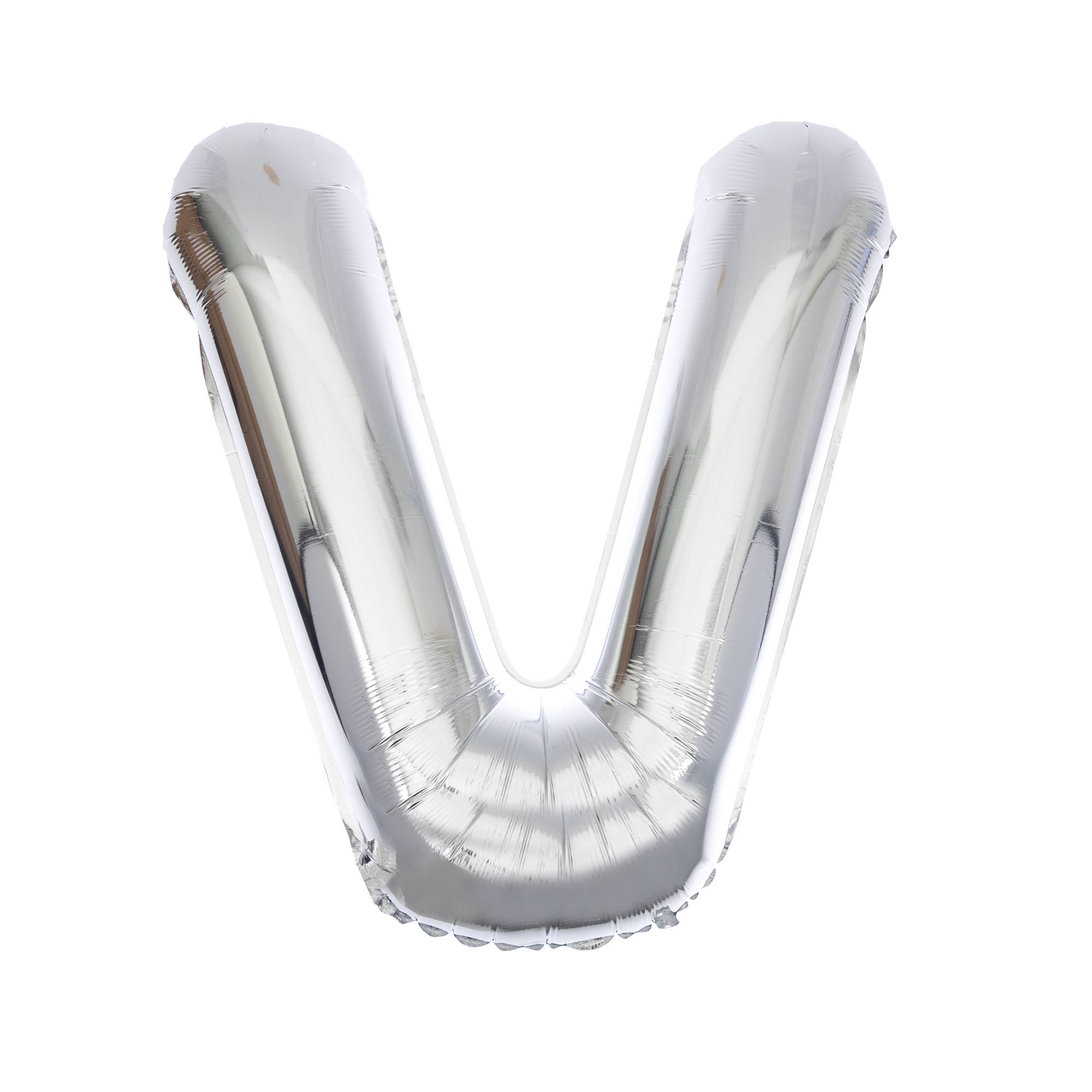 Extra Large Silver Foil Letter V Balloon