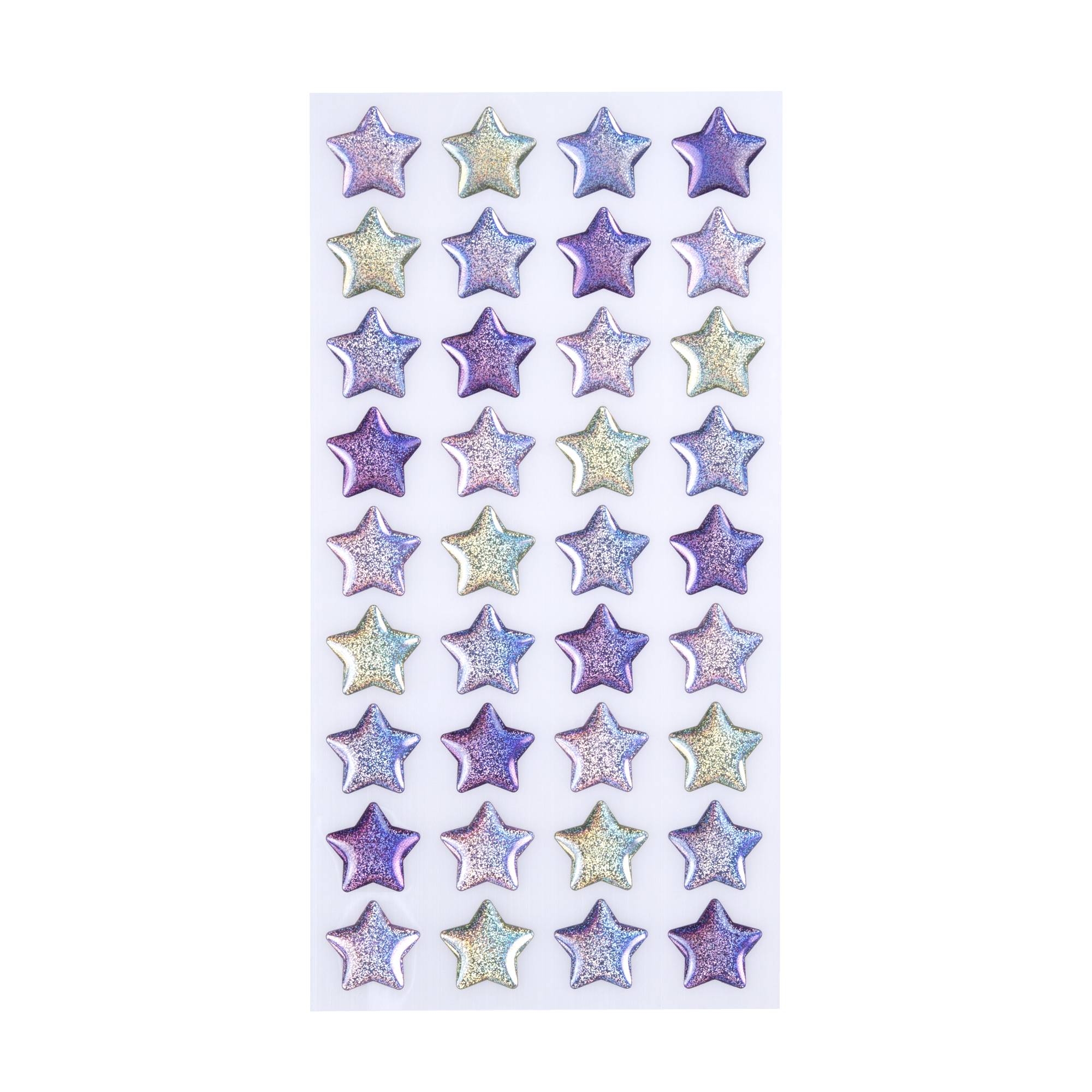 Lilac Star Epoxy Stickers 36 Pack
