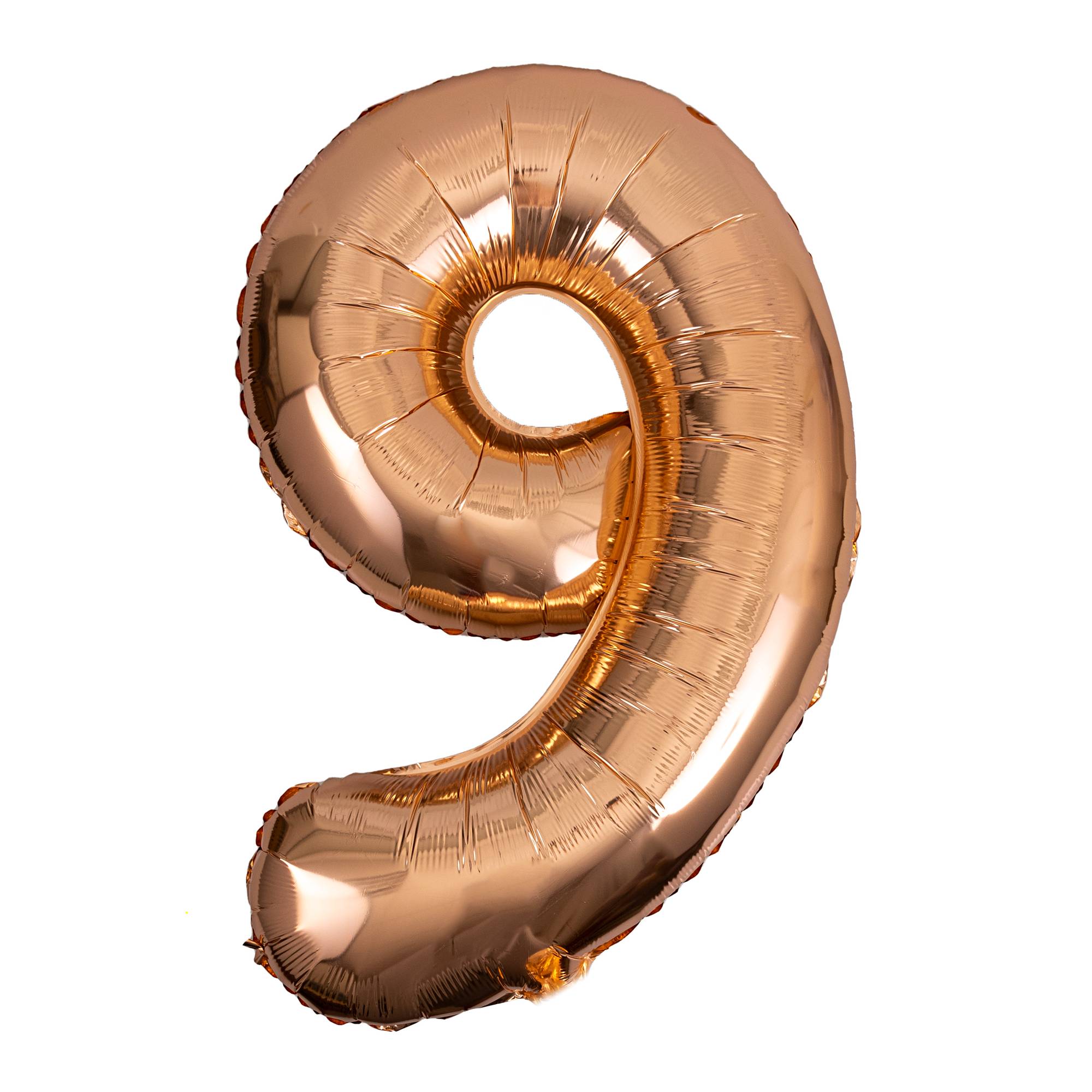 Extra Large Rose Gold Foil Number 9 Balloon