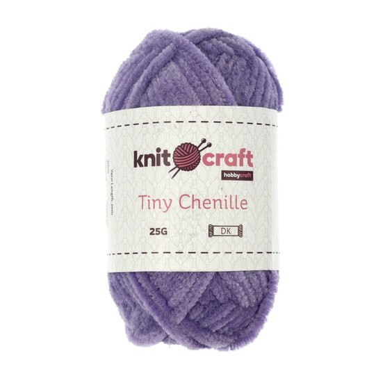 Knitcraft Purple Tiny Chenille DK Yarn 25g