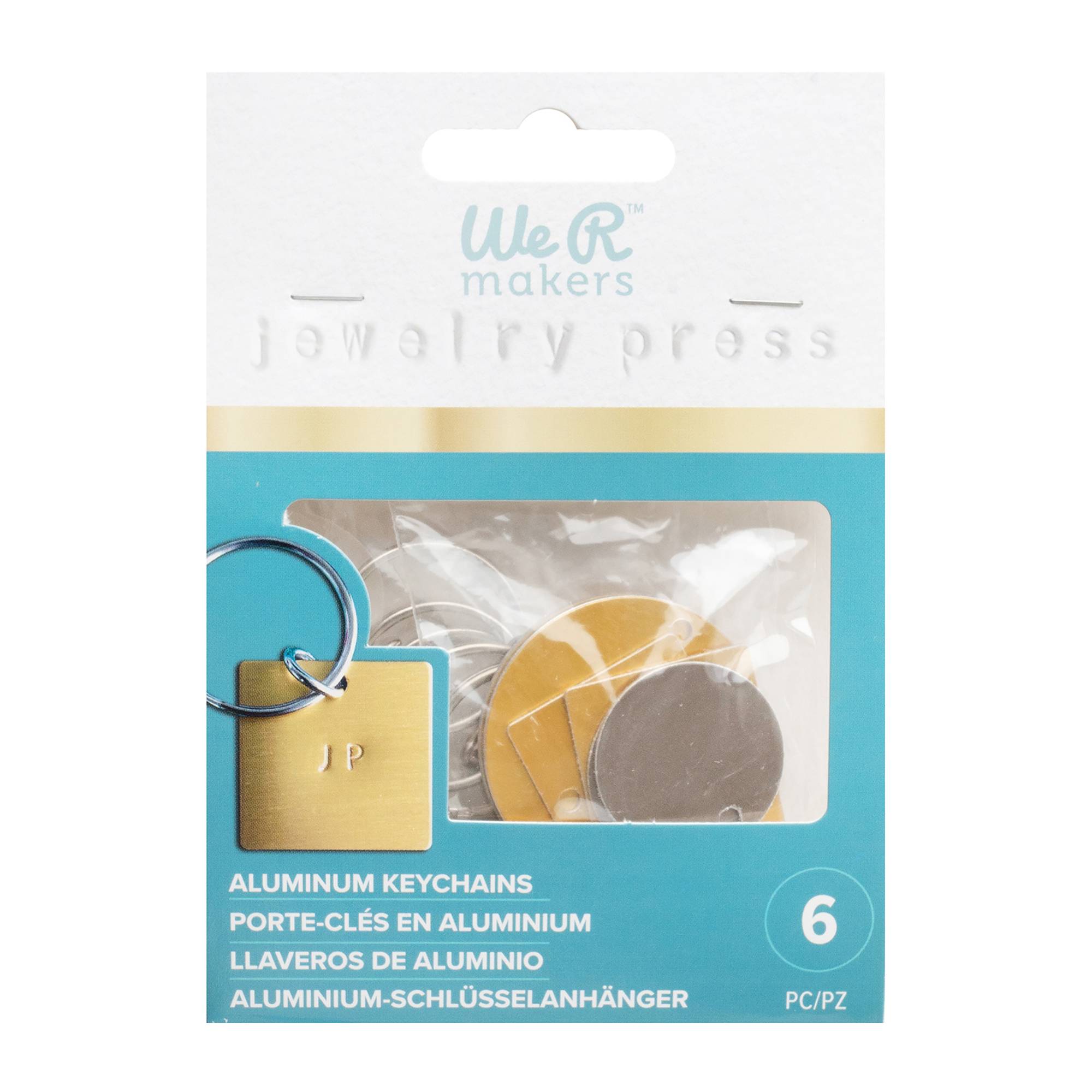 We R Makers Jewellery Press Aluminium Keychains 6 Pack