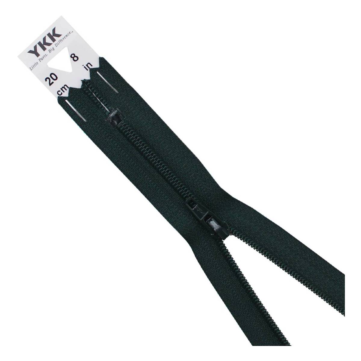 YKK Bottle Green Dress and Skirt Zip 20cm