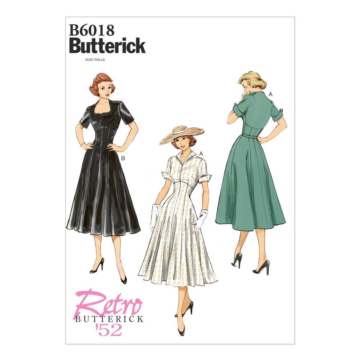 Butterick Vintage Dress Sewing Pattern B6018 (14-22)
