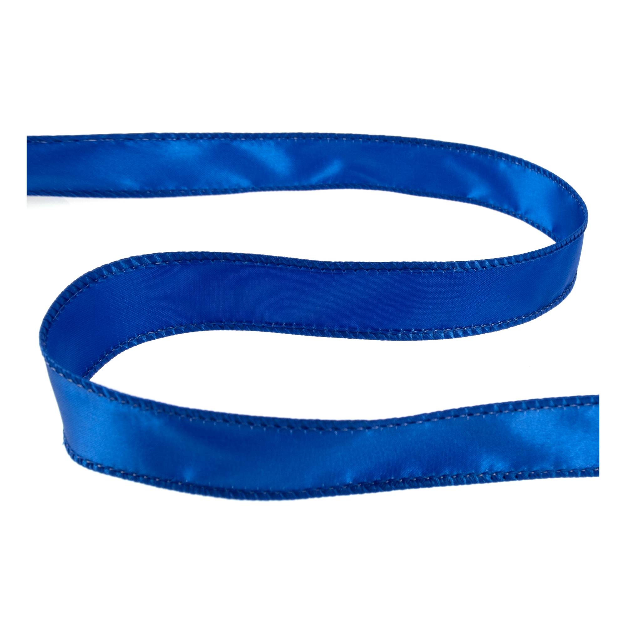 Royal Blue Wire Edge Satin Ribbon 25mm x 3m