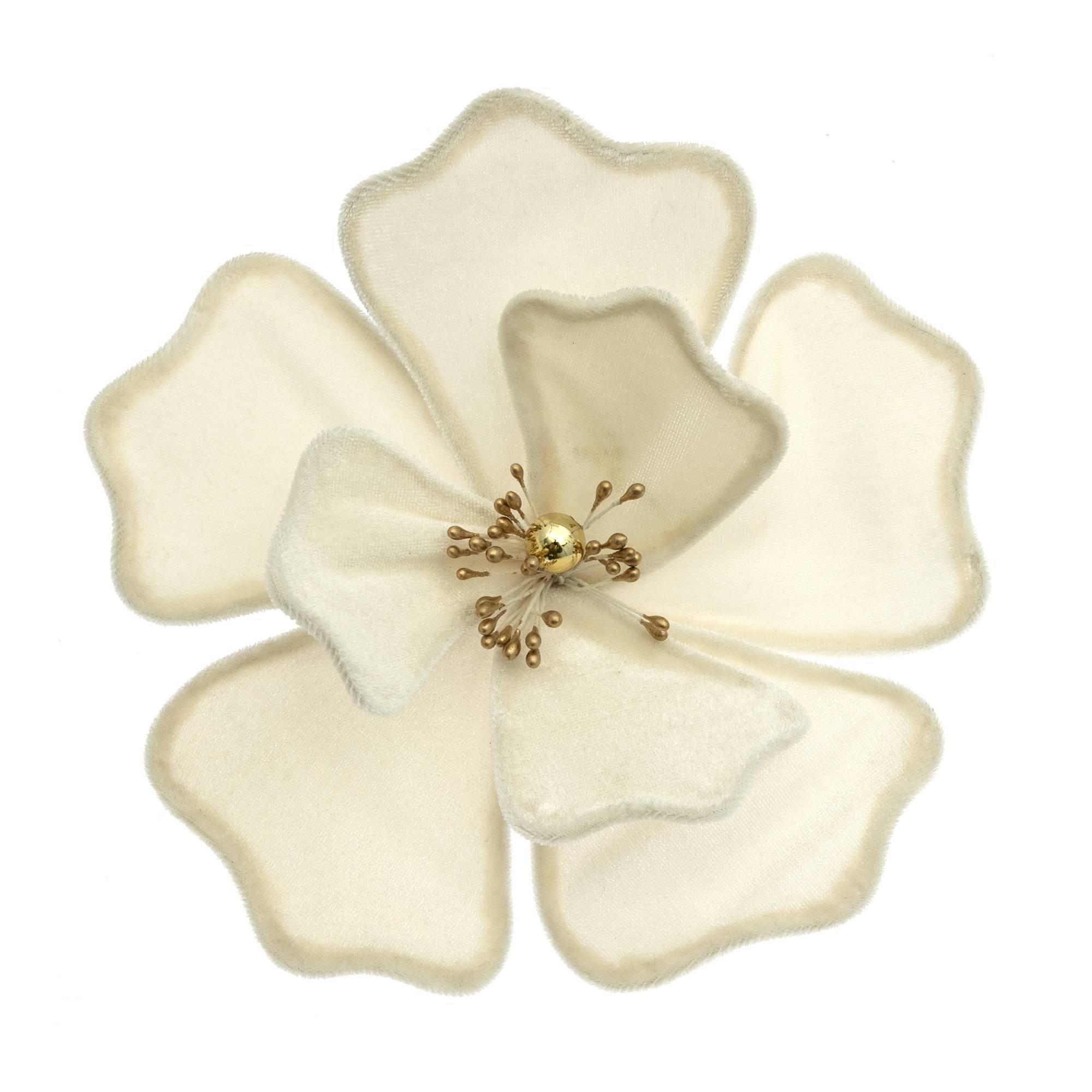 Cream Flower Clip 18cm