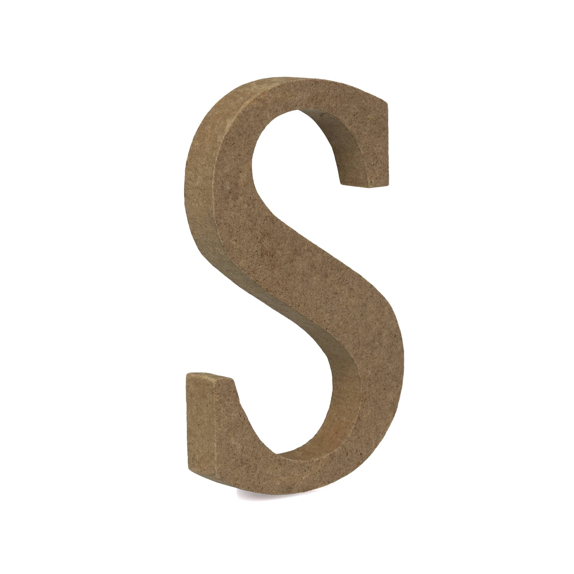 MDF Wooden Letter S 8cm