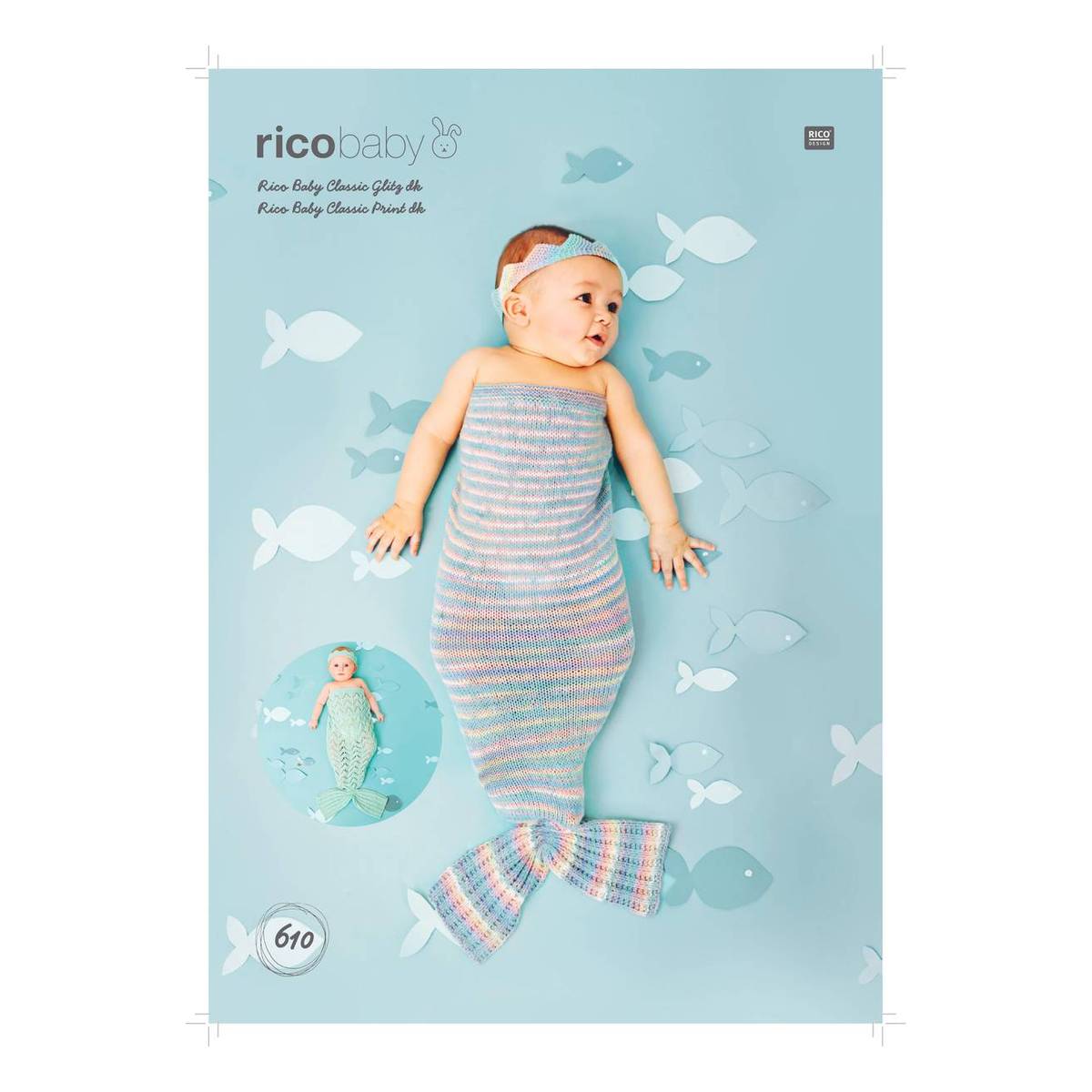 Rico Baby Glitz DK Mermaid Blanket Digital Pattern 610