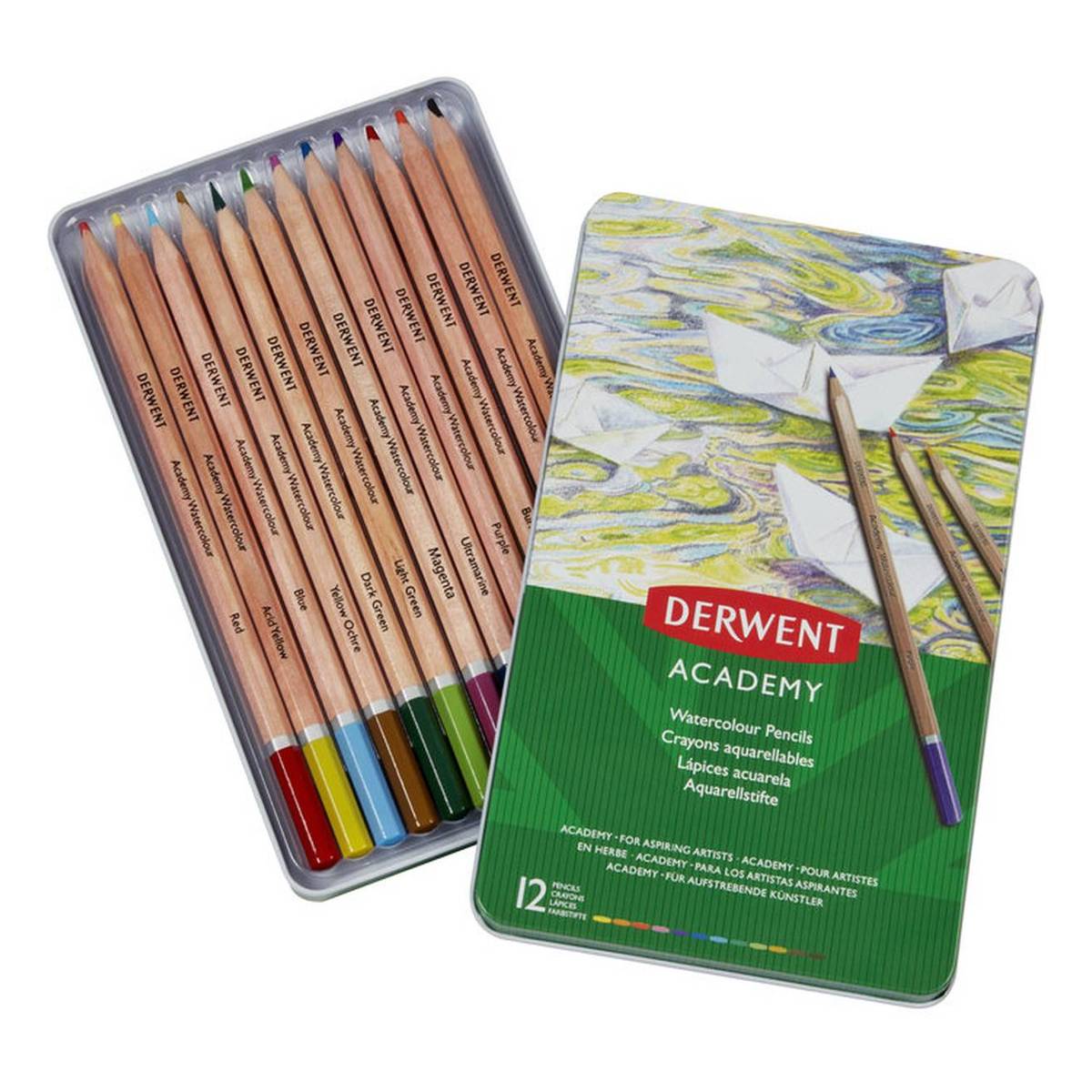 Derwent Academy Watercolour Pencils 12 Pack