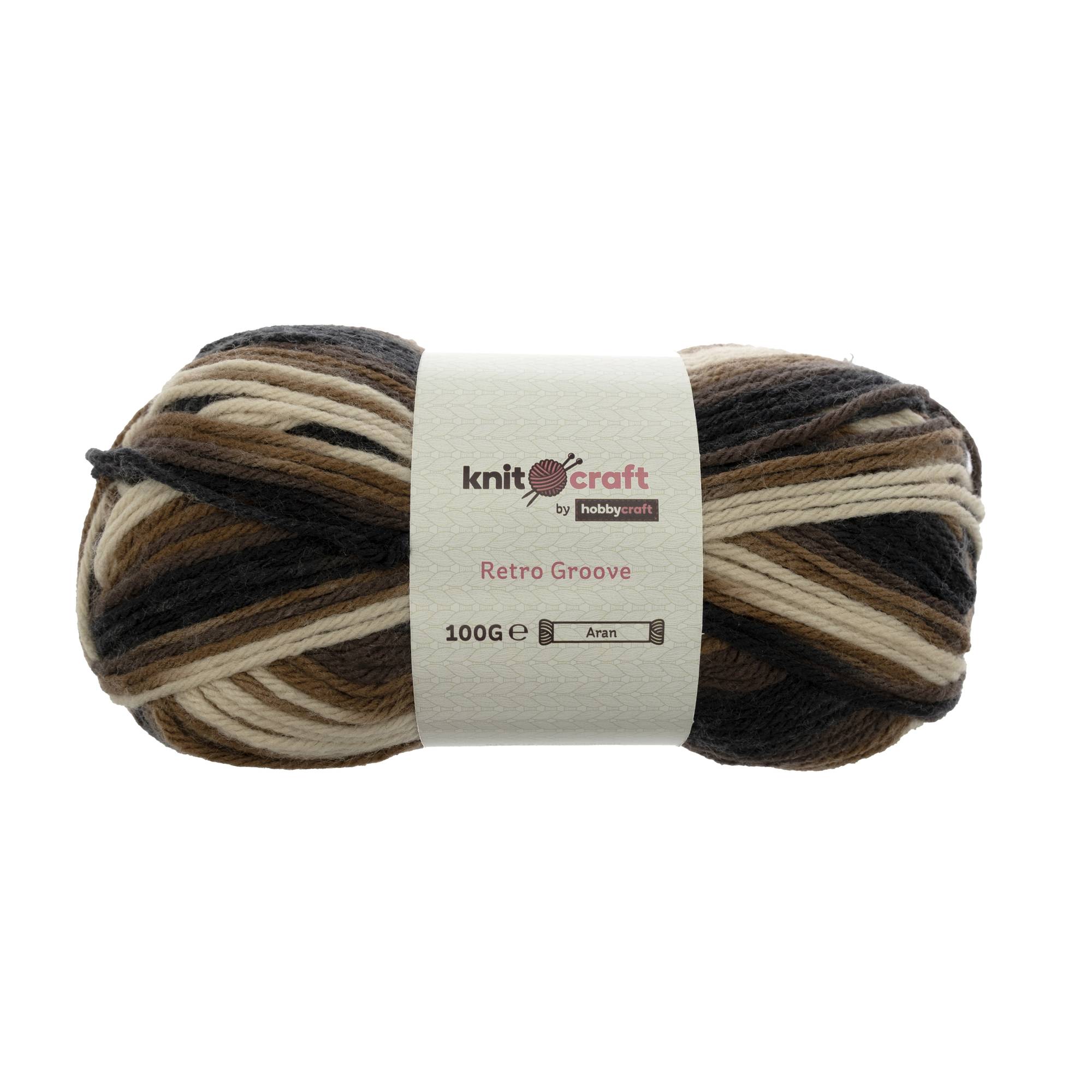 Knitcraft Brown Retro Groove 100g