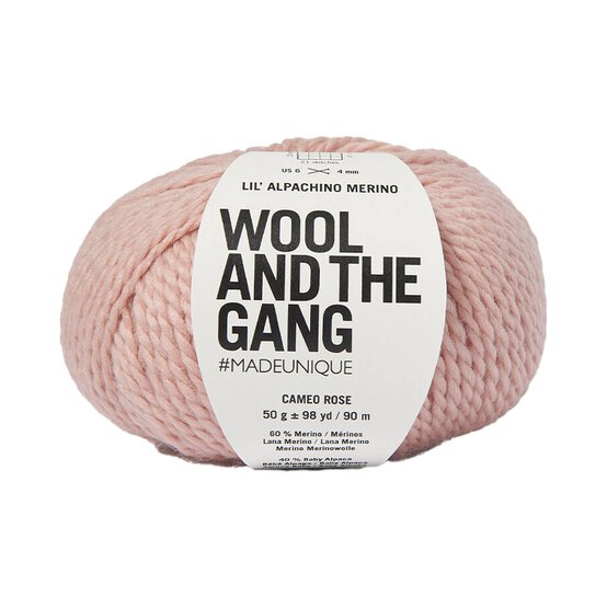 Wool and the Gang Cameo Rose Lil’ Alpachino Merino 50g