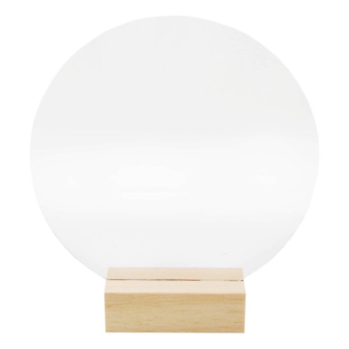 Clear Round Acrylic Table Sign 18cm