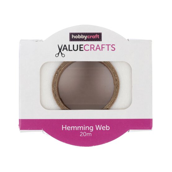 Valuecrafts White Hemming Web 22mm x 20m
