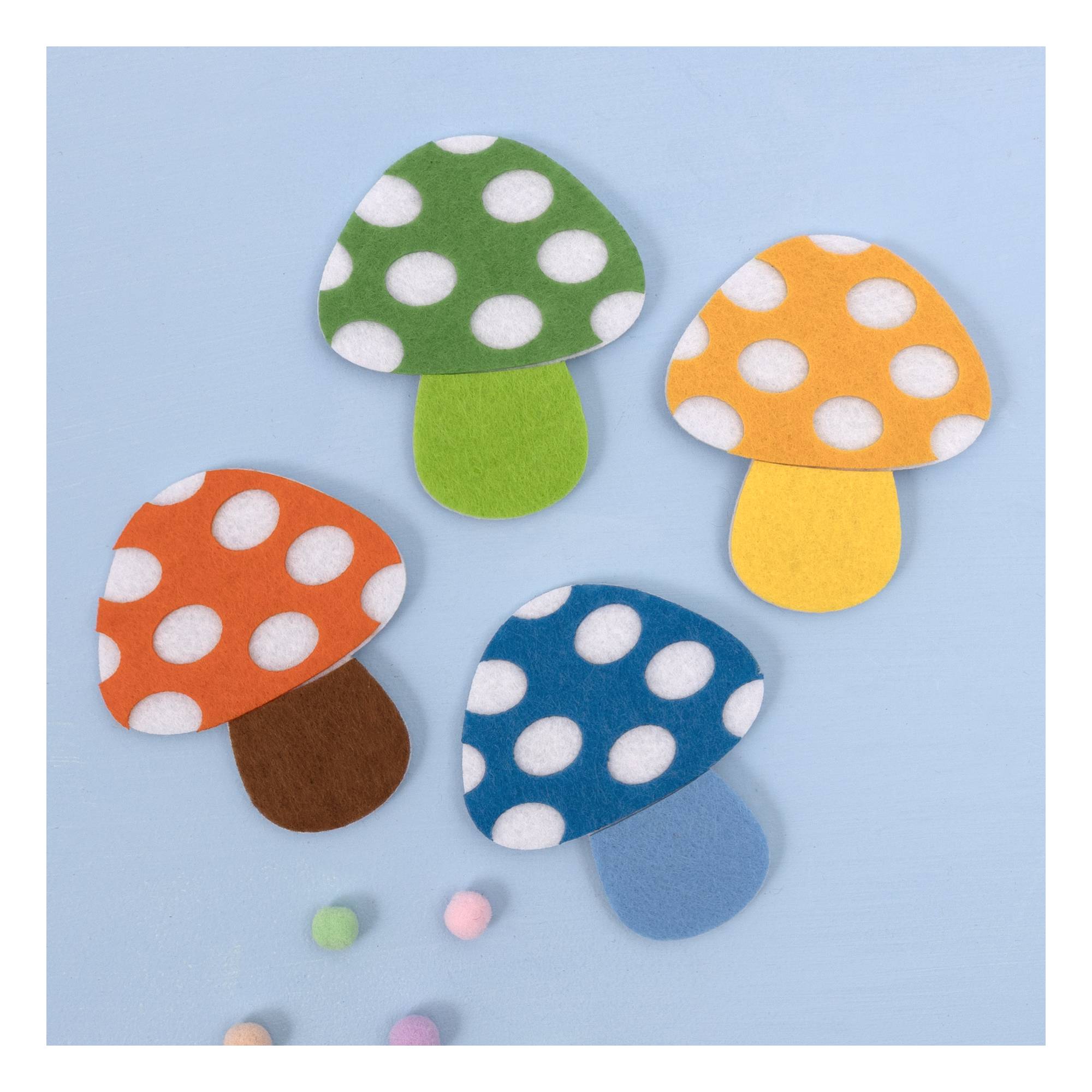 Felt Mushrooms 4 Pack