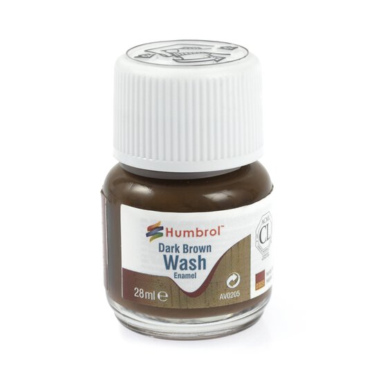 Humbrol Dark Brown Wash Enamel 28ml