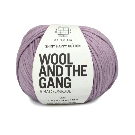 Wool and the Gang Lilac Shiny Happy Cotton 100g