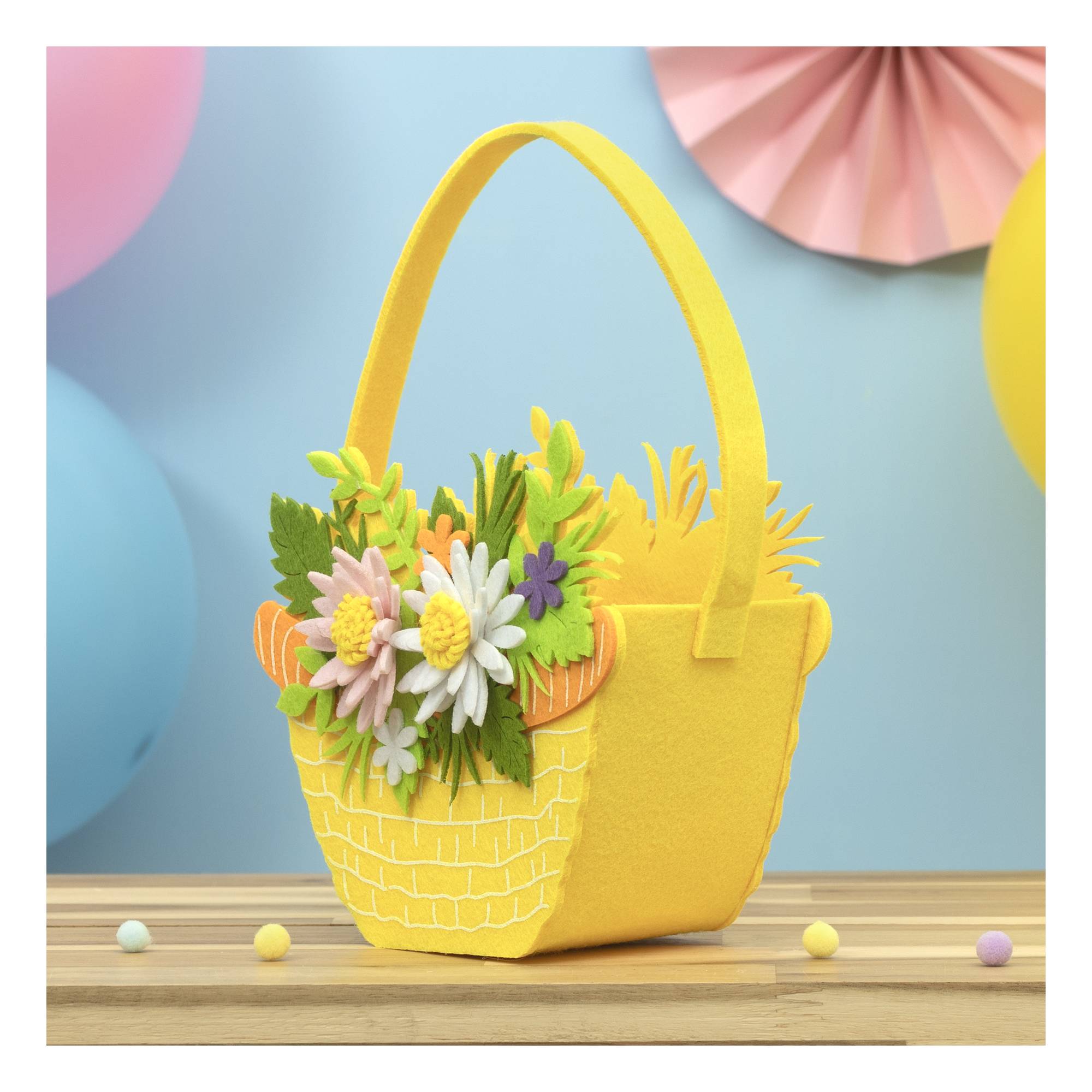 Flower Felt Bucket