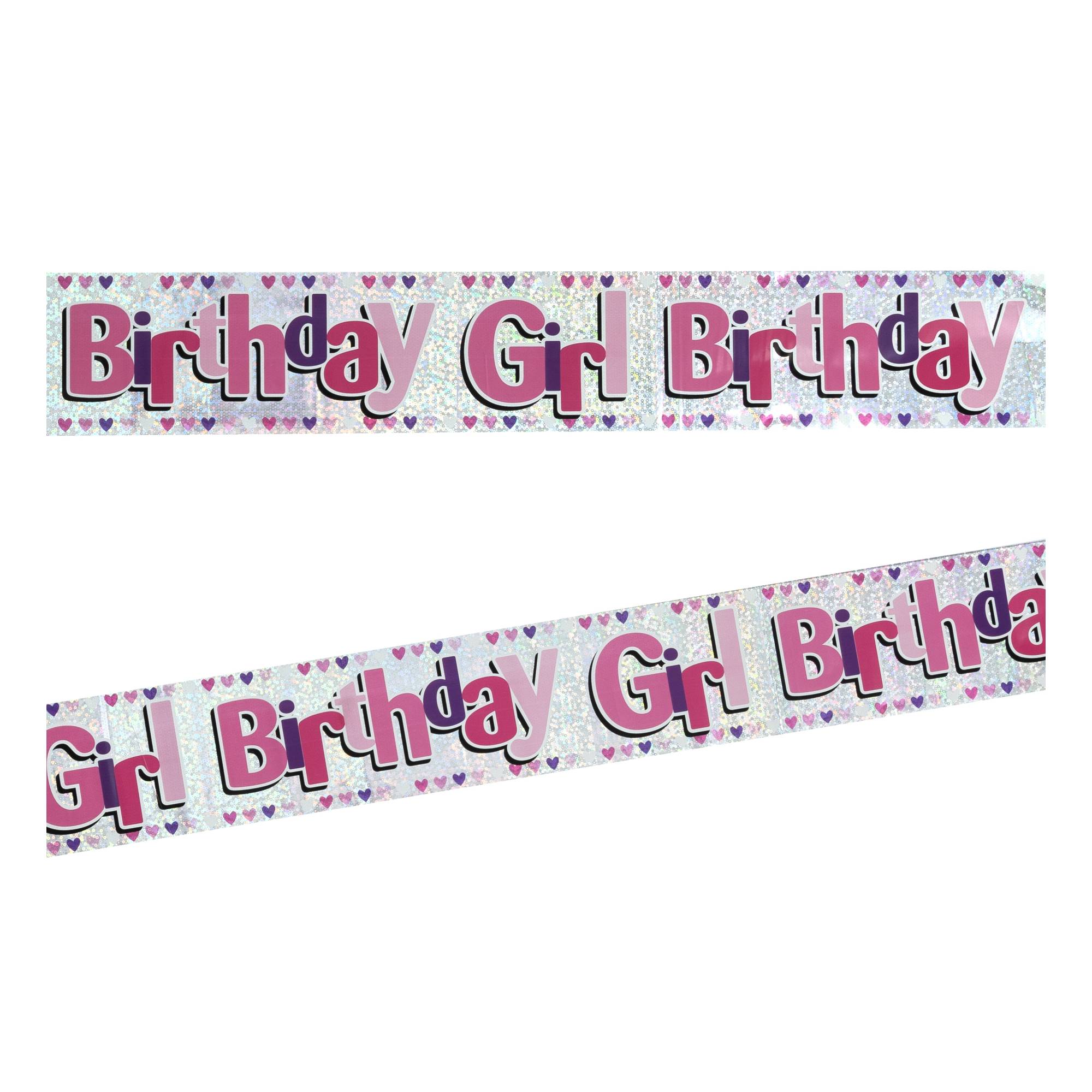 Happy Birthday Girl Party Banner 2.5m