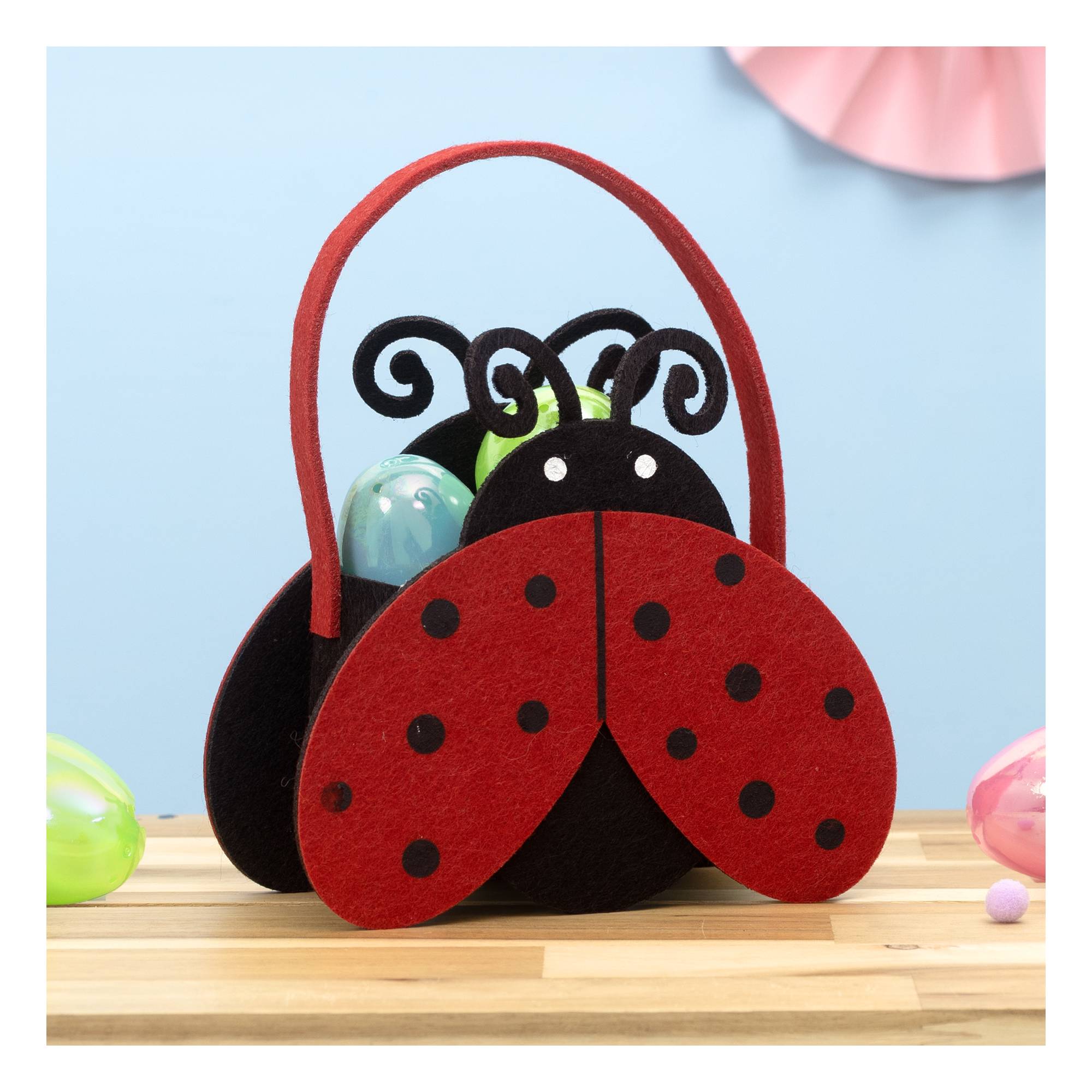 Ladybird Felt Bucket