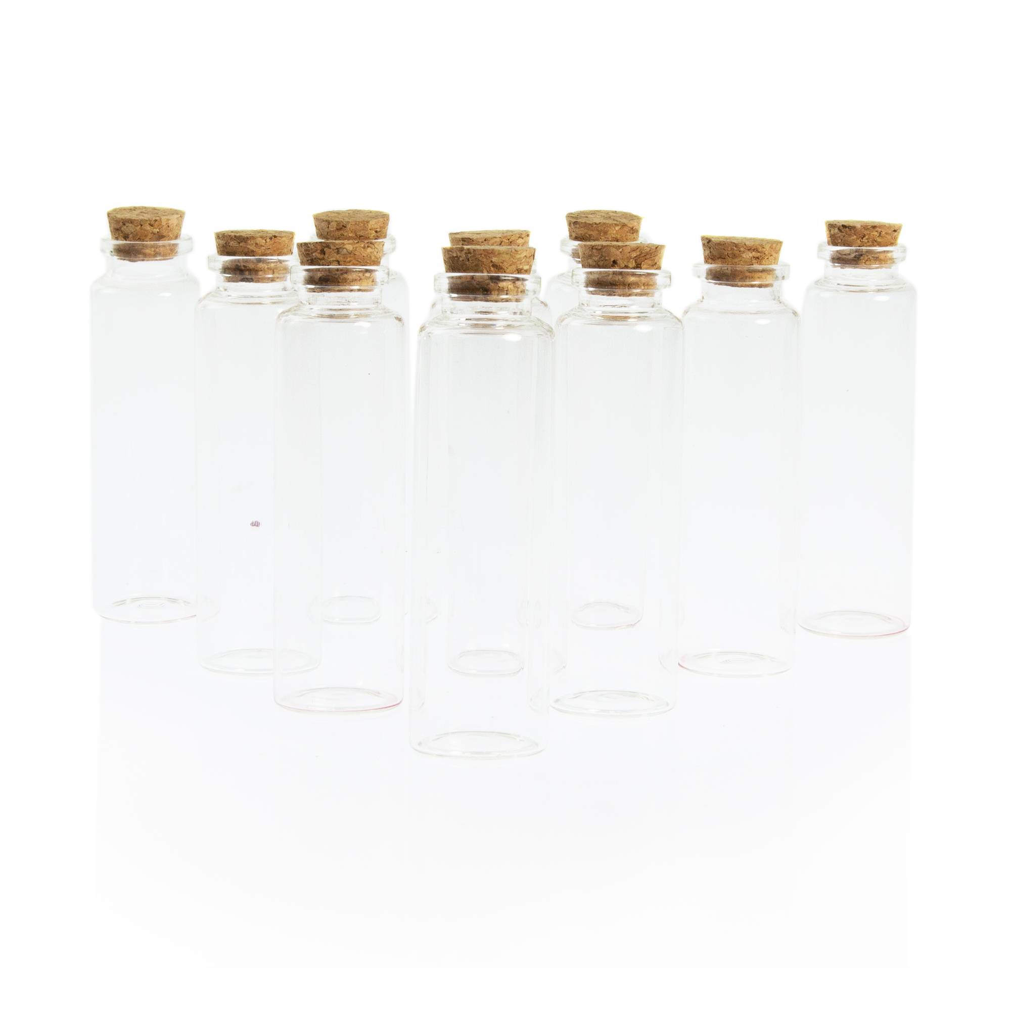 Clear Mini Glass Bottles 10.5cm 10 Pack