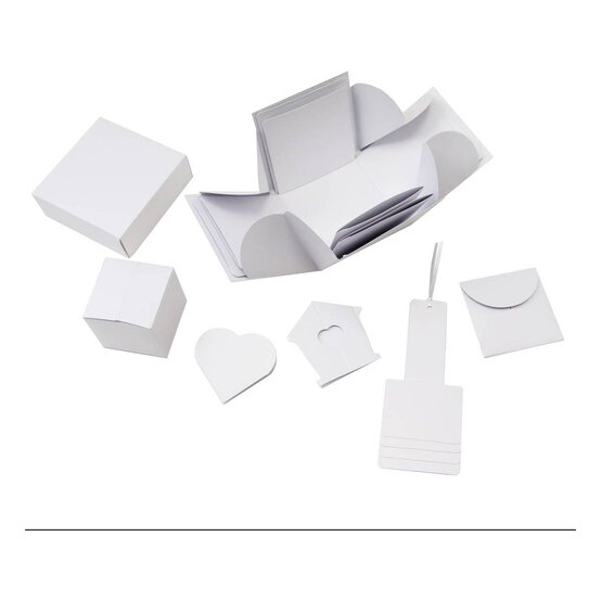Pearl White Explosion Box Scrapbook 12.5cm
