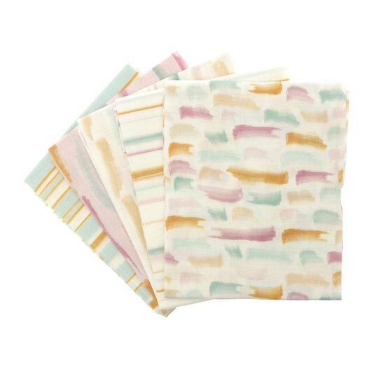 Watercolour Stripe Cotton Fat Quarters 5 Pack