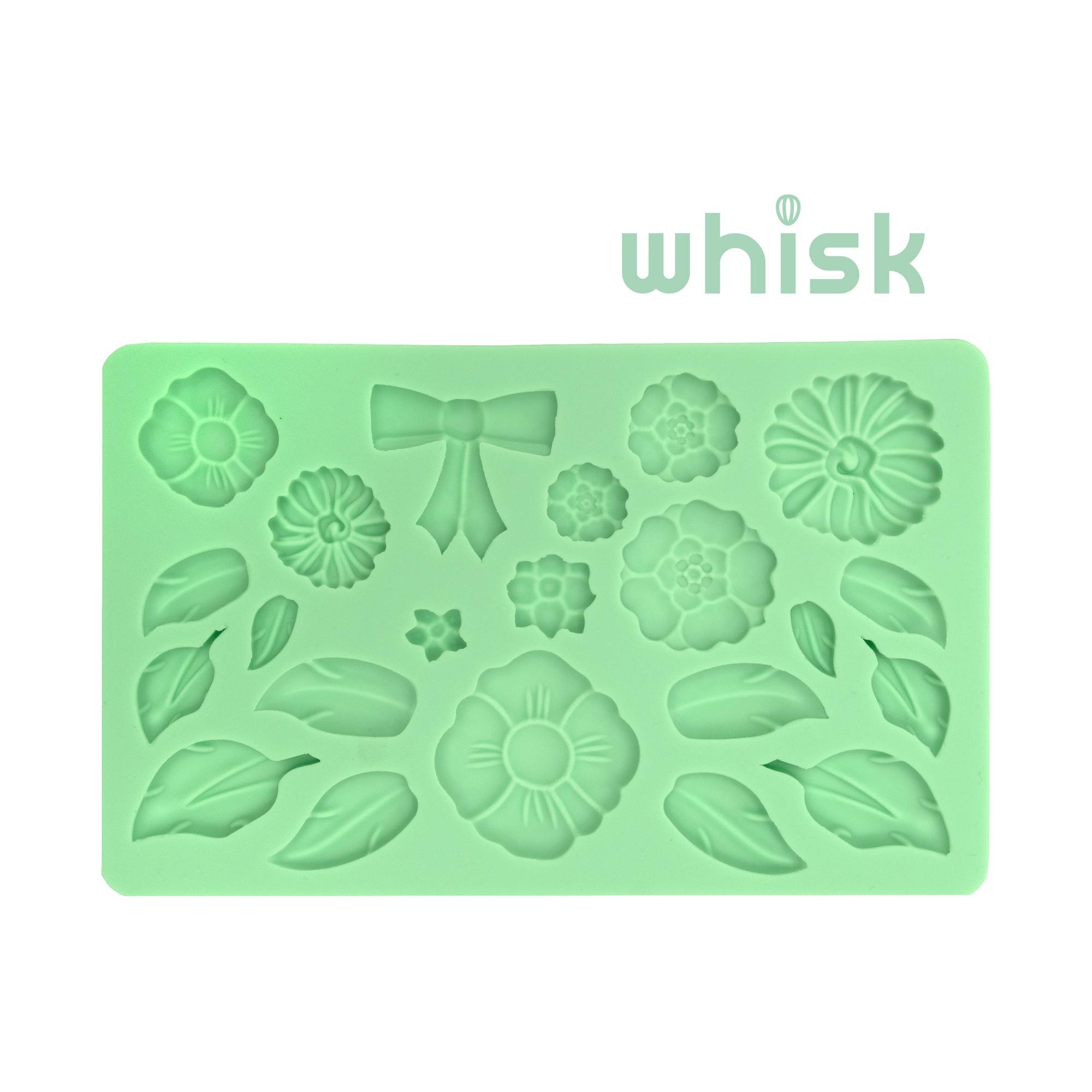 Whisk Flowers and Leaves Silicone Fondant Mould