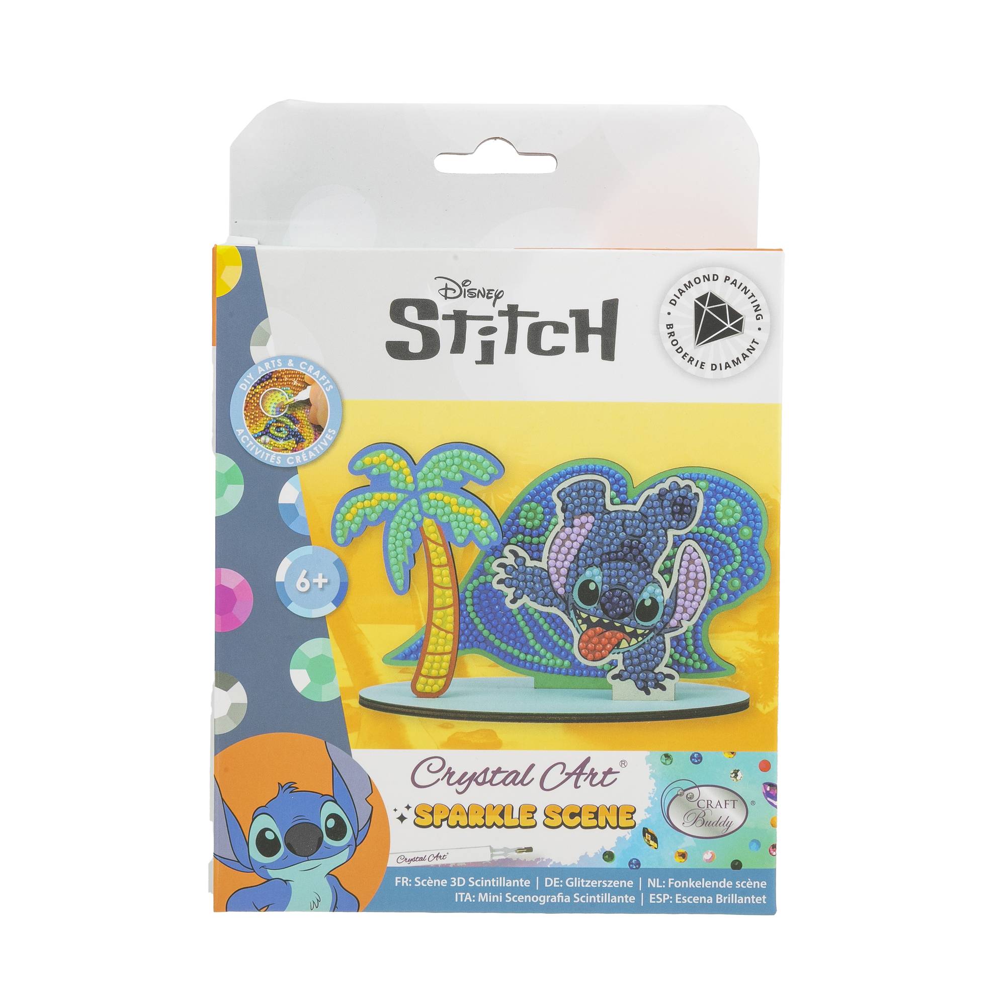 Disney Stitch Wave Crystal Art Sparkle Scene