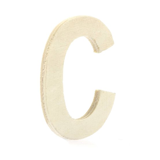 Small Wooden Letter C 6.5cm