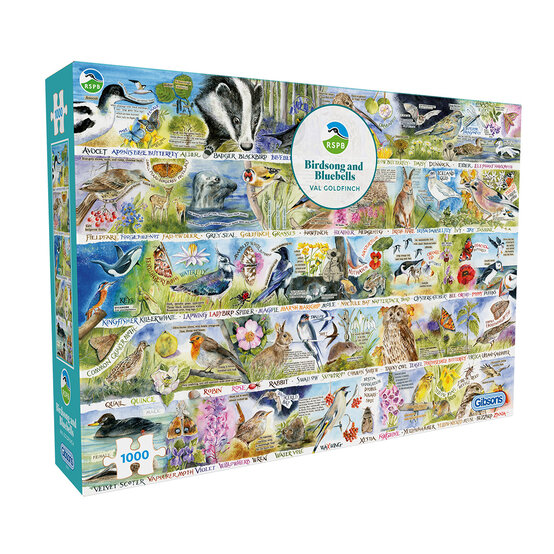 Gibsons RSPB Birdsong and Bluebells Jigsaw Puzzle 1000 Pieces