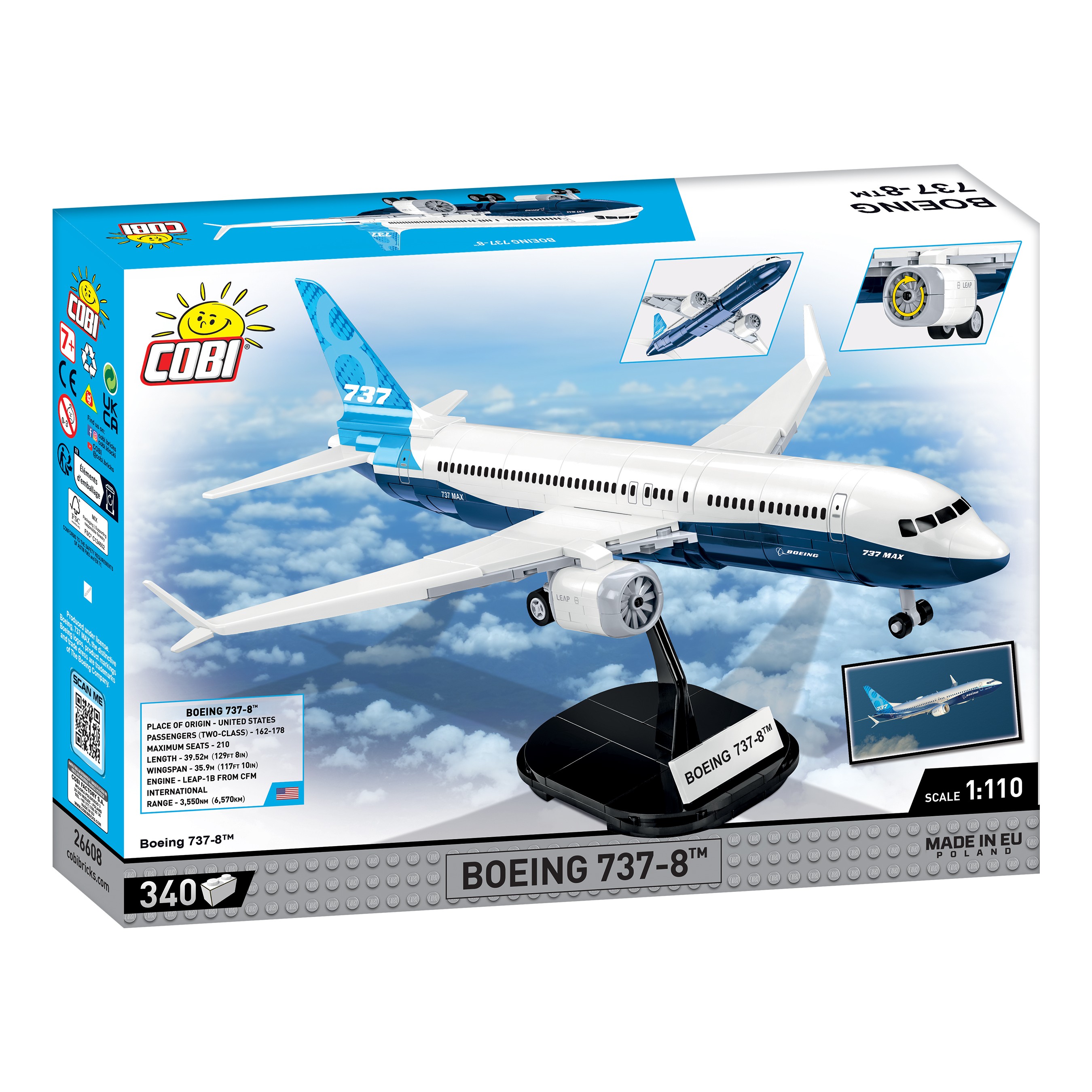COBI Boeing 737-8 Set 1:110