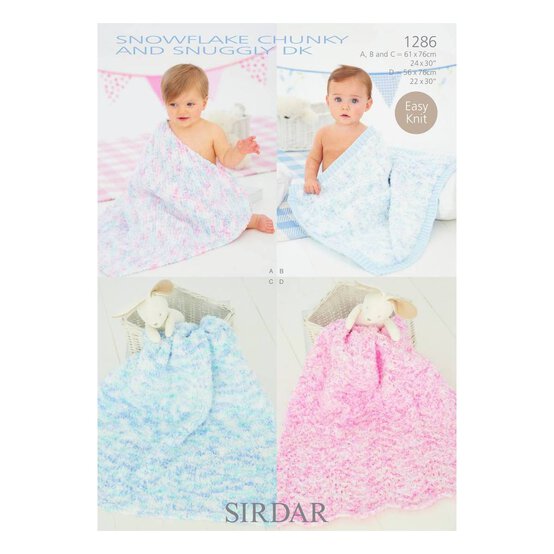 Sirdar Snowflake Chunky and Snuggly DK Blanket Digital Pattern 1286