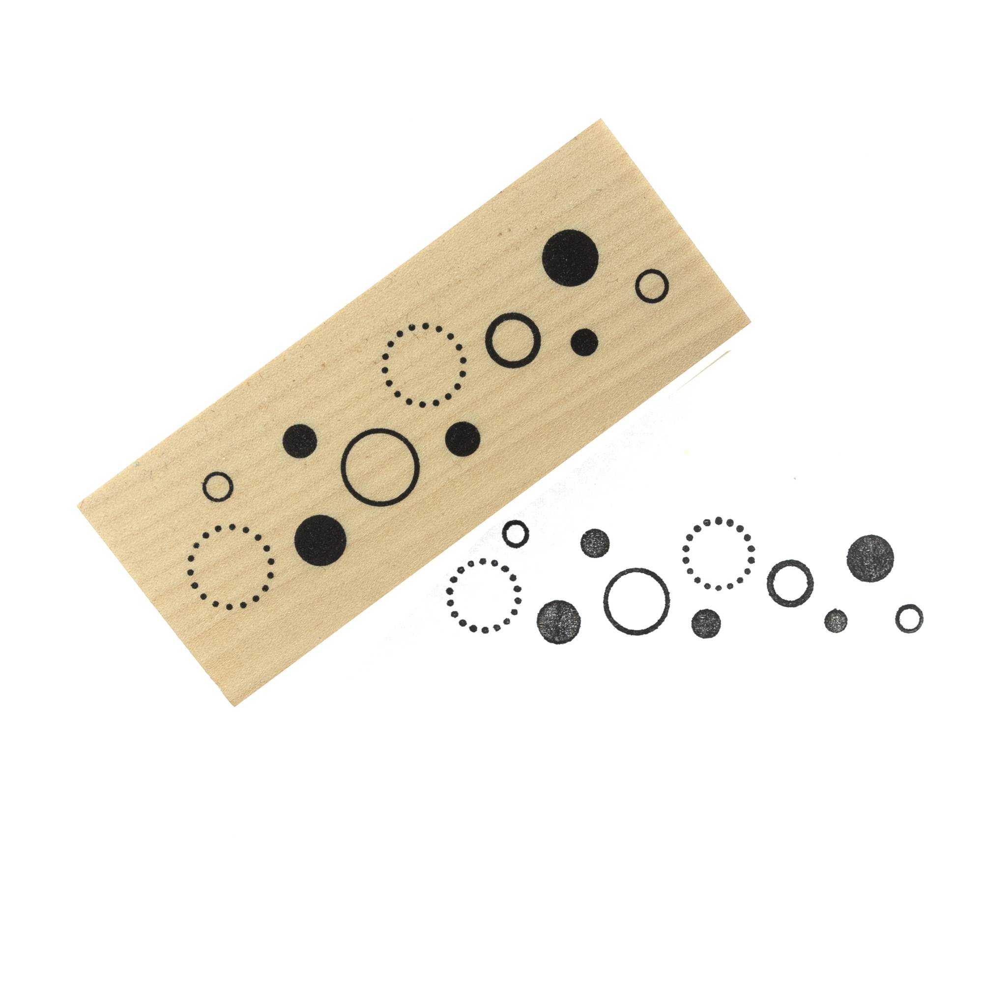 Bubbles Wooden Stamp 2.5cm x 6.3cm