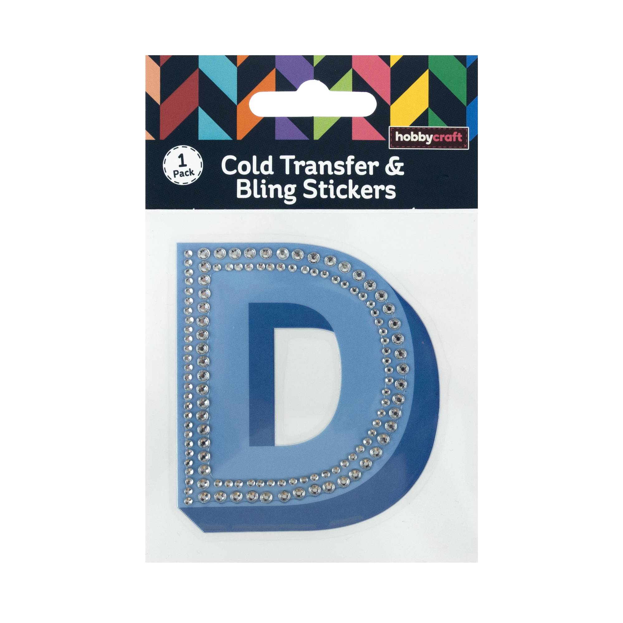 Cold Transfer and Bling Letter D Sticker Set