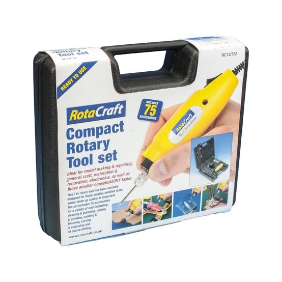 Rotacraft Single Speed Rotary Tool Kit with 75 Accessories