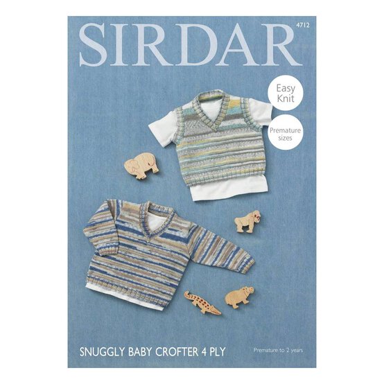 Sirdar Snuggly Baby Crofter 4 Ply Jumper and Tank Top Digital Pattern 4712