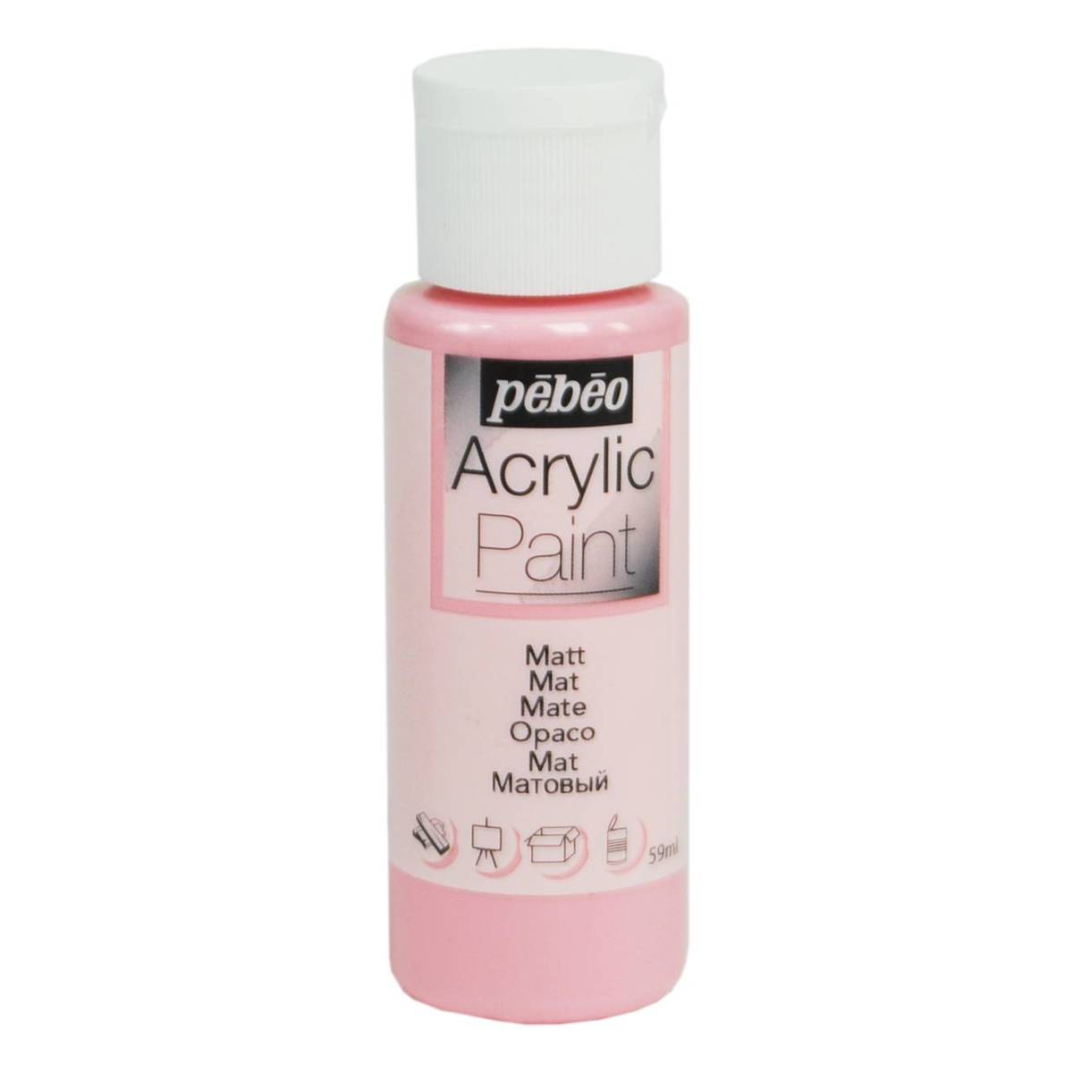 Pebeo Pink Matt Acrylic Craft Paint 59ml