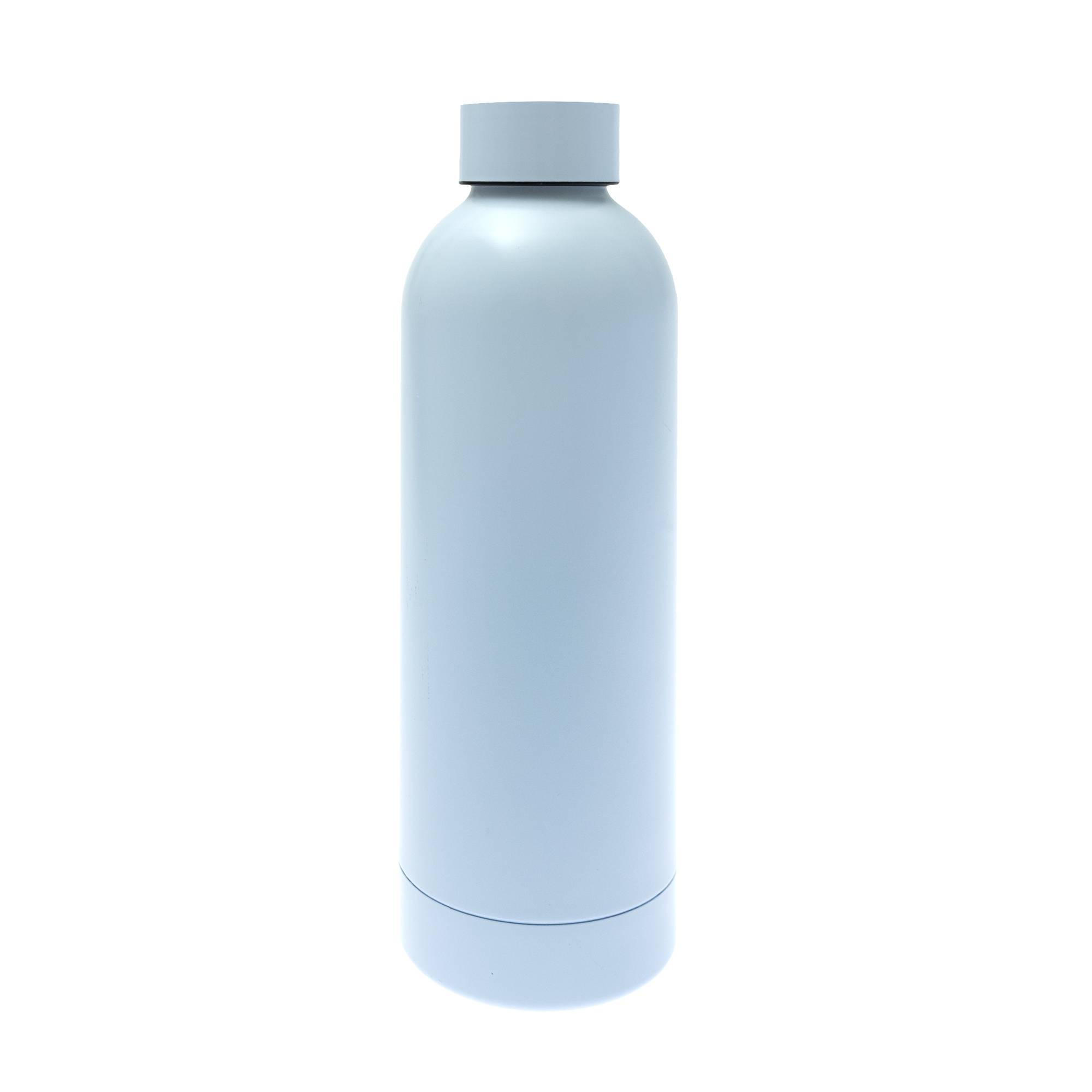Blue Matt Metal Water Bottle