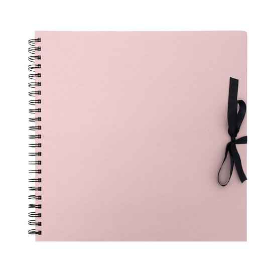 Spiral Bound Pastel Pink Scrapbook 12 x 12 Inches