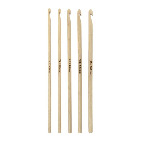 Knitcraft Maple Wood Crochet Hooks 5 Pack