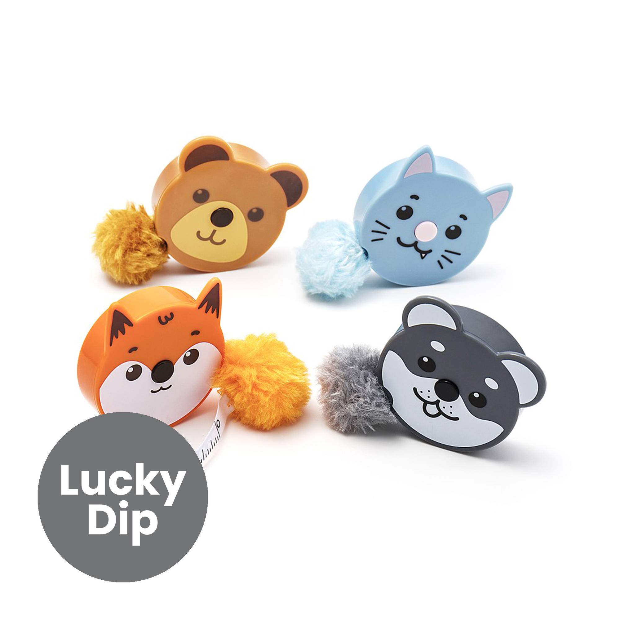Assorted Zoo Animal Pom Pom Tape Measure