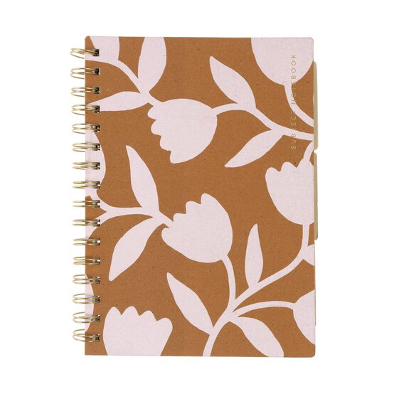 Pink Leaf Subject Notebook A5